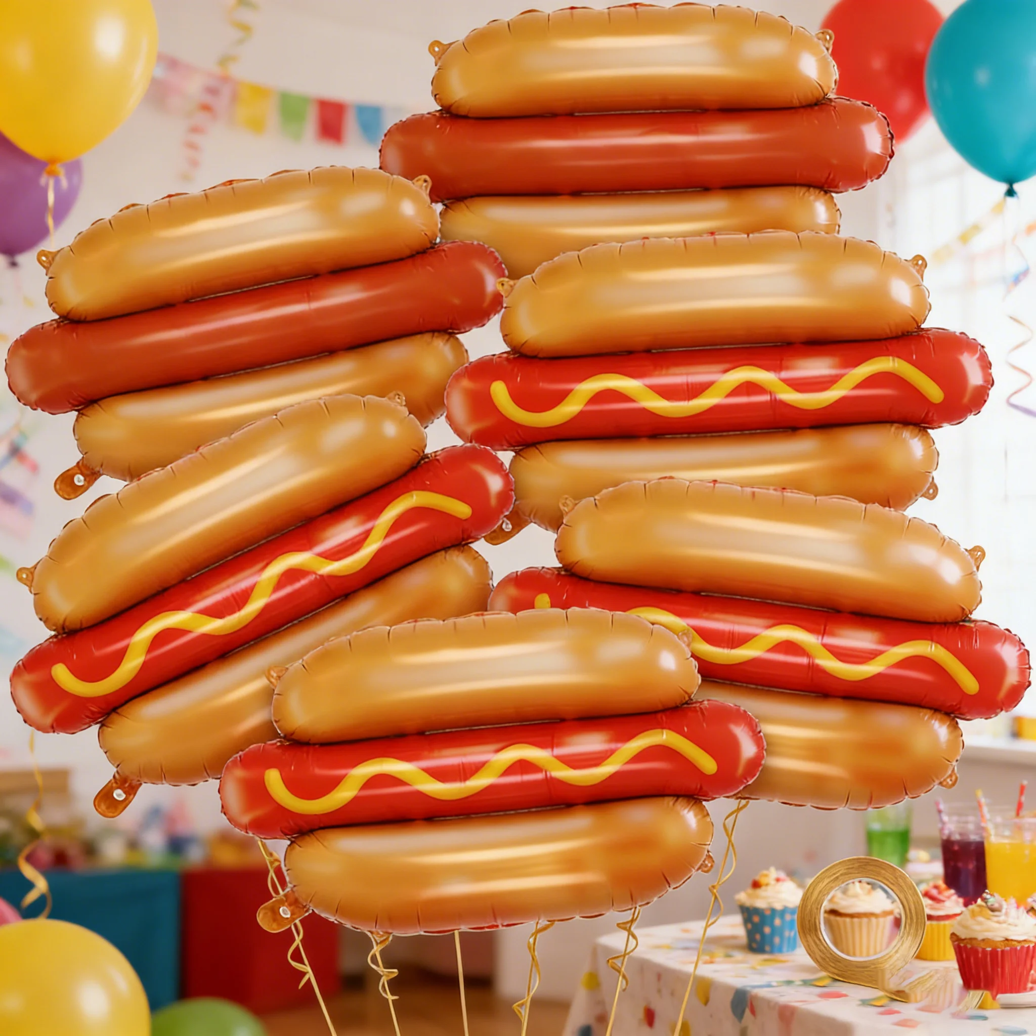 Food Giant Snacks - 6 globos gigantes con forma de