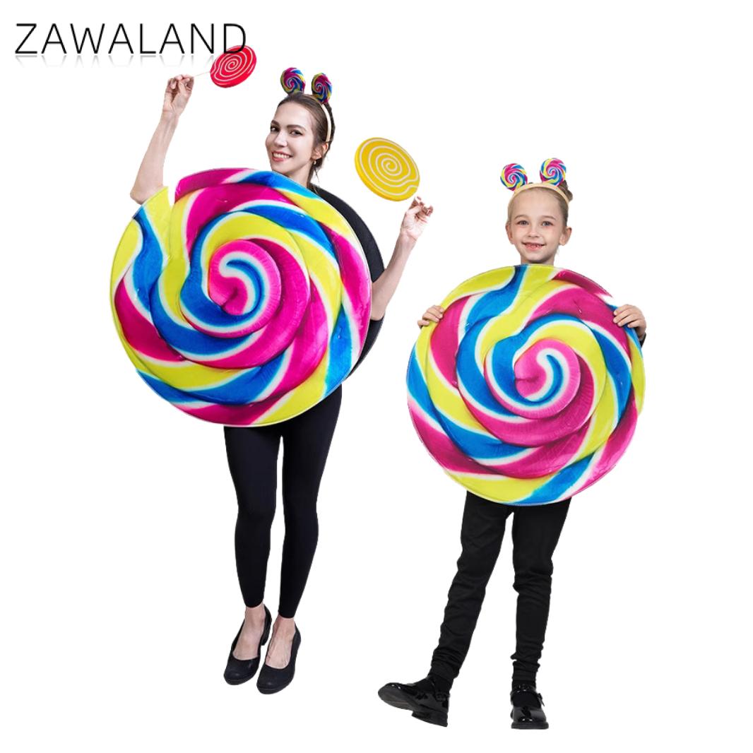 Food Giant Snacks - Zawaland-Disfraz de piruleta gigante para Halloween,