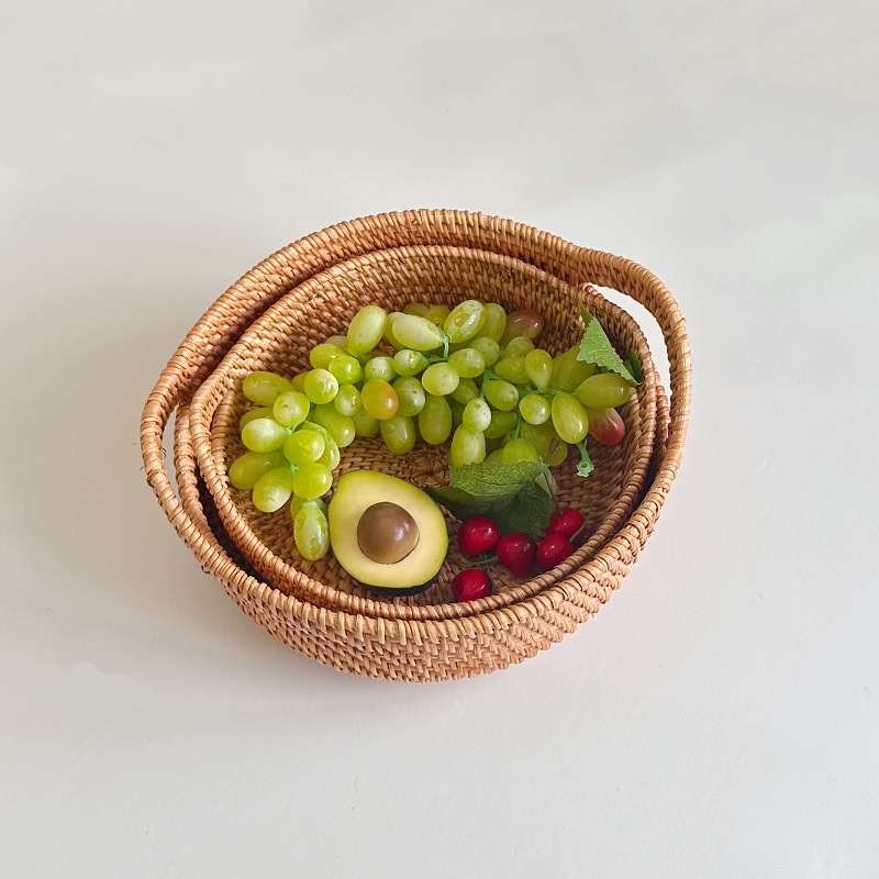 Food Snacks With Fiber - Cesta de Mimbre Vietnamita para Frutas,