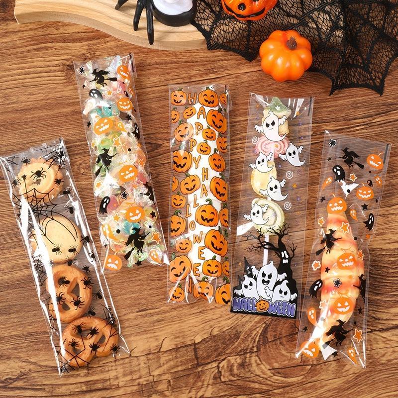 Food & Snacks Coloring Book Bold & Easy Pdf - Bolsas autoadhesivas de Halloween con estampado
