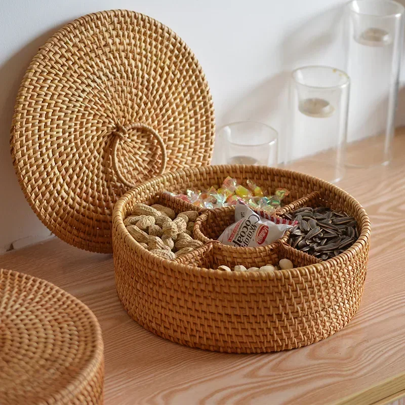 Caja de mimbre Natural, cesta  - Food Snacks With Fiber reseña y precio